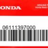HONDA MOTOR EUROPE LTD.SLOUGH - 06111397000 DICHTUNGSSATZ B
