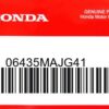 HONDA MOTOR EUROPE LTD.SLOUGH - 06435MAJG41 BREMSKLOTZ SATZ