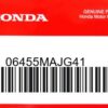 HONDA MOTOR EUROPE LTD.SLOUGH - 06455MAJG41 BREMSKLOTZ SATZ