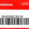HONDA MOTOR EUROPE LTD.SLOUGH - 06455MCA016 BREMSKLOTZ SATZ