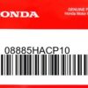 HONDA MOTOR EUROPE LTD.SLOUGH - 08885HACP10 KIT 1 KEY BODY PART