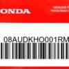 HONDA MOTOR EUROPE LTD.SLOUGH - 08AUDKHO001RM ELSINORE HOODIE RED M