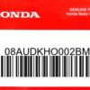 HONDA MOTOR EUROPE LTD.SLOUGH - 08AUDKHO002BM CUSTOM BUILT HOODIE BLACK