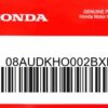 HONDA MOTOR EUROPE LTD.SLOUGH - 08AUDKHO002BXL CUSTOM BUILT HOODIE BLACK