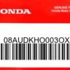 HONDA MOTOR EUROPE LTD.SLOUGH - 08AUDKHO003OXL LEGEND MAKER ORANGE HOODI