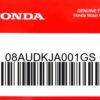 HONDA MOTOR EUROPE LTD.SLOUGH - 08AUDKJA001GS TACTICAL JACKET S