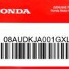 HONDA MOTOR EUROPE LTD.SLOUGH - 08AUDKJA001GXL TACTICAL JACKET XL