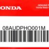 HONDA MOTOR EUROPE LTD.SLOUGH - 08AUDPHO001M HORNET HOODIE M