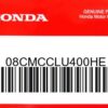 HONDA MOTOR EUROPE LTD.SLOUGH - 08CMCCLU400HE CHAIN LUBE 400ML