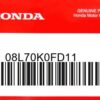 HONDA MOTOR EUROPE LTD.SLOUGH - 08L70K0FD11 KIT