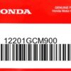 HONDA MOTOR EUROPE LTD.SLOUGH - 12201GCM900 ZYLINDERKOPF