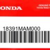 HONDA MOTOR EUROPE LTD.SLOUGH - 18391MAM000 DICHTUNG A