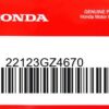 HONDA MOTOR EUROPE LTD.SLOUGH - 22123GZ4670 ROLLE SATZ