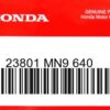 HONDA MOTOR EUROPE LTD.SLOUGH - 23801 MN9 640 23801 MN9 000