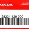 HONDA MOTOR EUROPE LTD.SLOUGH - 28231 429 000 WELLE ANLASSER