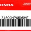 HONDA MOTOR EUROPE LTD.SLOUGH - 31500HP6505HE BATTERY BTX9 (FA)