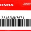 HONDA MOTOR EUROPE LTD.SLOUGH - 33452MK7671 BASIS