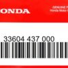 HONDA MOTOR EUROPE LTD.SLOUGH - 33604 437 000 GUMMI