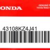 HONDA MOTOR EUROPE LTD.SLOUGH - 43108KZ4J41 FEDER