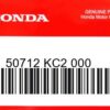 HONDA MOTOR EUROPE LTD.SLOUGH - 50712 KC2 000 BUEGEL