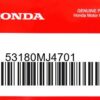 HONDA MOTOR EUROPE LTD.SLOUGH - 53180MJ4701 HEBEL KOMPL.