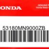 HONDA MOTOR EUROPE LTD.SLOUGH - 53180MN9000ZB SCHUTZ