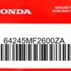HONDA MOTOR EUROPE LTD.SLOUGH - 64245MF2600ZA AUFKLEBER