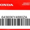 HONDA MOTOR EUROPE LTD.SLOUGH - 64360KY4880ZA VERKLEIDUNG UNTERBAUGR.