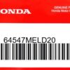 HONDA MOTOR EUROPE LTD.SLOUGH - 64547MELD20 STREBE