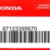 HONDA MOTOR EUROPE LTD.SLOUGH - 87123395670 AUFKLEBER