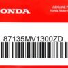 HONDA MOTOR EUROPE LTD.SLOUGH - 87135MV1300ZD MARKE
