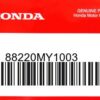 HONDA MOTOR EUROPE LTD.SLOUGH - 88220MY1003 REMPLACE PAR 88220MBT611