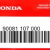 HONDA MOTOR EUROPE LTD.SLOUGH - 90081 107 000 SCHRAUBE