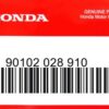 HONDA MOTOR EUROPE LTD.SLOUGH - 90102 028 910 90102 MF2 000