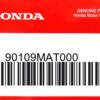HONDA MOTOR EUROPE LTD.SLOUGH - 90109MAT000 KEGELKOPFSCHRAUBE