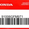 HONDA MOTOR EUROPE LTD.SLOUGH - 91006GFM971 RADIALKUGELLAGER