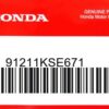 HONDA MOTOR EUROPE LTD.SLOUGH - 91211KSE671 DICHTUNG