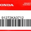 HONDA MOTOR EUROPE LTD.SLOUGH - 91272KA3712 STAUBDICHTUNG
