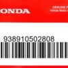 HONDA MOTOR EUROPE LTD.SLOUGH - 938910502808 SCHRAUBE MIT SCHEIBE