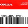 HONDA MOTOR EUROPE LTD.SLOUGH - 938940501208 SCHRAUBE MIT SCHEIBE