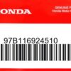 HONDA MOTOR EUROPE LTD.SLOUGH - 97B116924510 SPEICHE