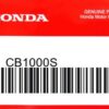 HONDA MOTOR EUROPE LTD.SLOUGH - CB1000S HONDA CB1000S