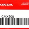 HONDA MOTOR EUROPE LTD.SLOUGH - CMX500 HONDA CMX500
