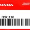 HONDA MOTOR EUROPE LTD.SLOUGH - NSC110 HONDA NSC110