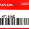 HONDA MOTOR EUROPE LTD.SLOUGH - NT1100D HONDA NT1100D