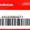 HONDA MOTOR EUROPE LTD.SLOUGH - 45540MB4671 HAUPTBREMSZYLINDERKAPPE