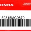 HONDA MOTOR EUROPE LTD.SLOUGH - 52815MG9870 KAPPE