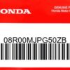 HONDA MOTOR EUROPE LTD.SLOUGH - 08R00MJPG50ZB HIGH SEAT C*NH1L*