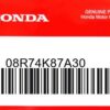 HONDA MOTOR EUROPE LTD.SLOUGH - 08R74K87A30 KIT
