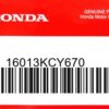 HONDA MOTOR EUROPE LTD.SLOUGH - 16013KCY670 SCHWIMMER SATZ